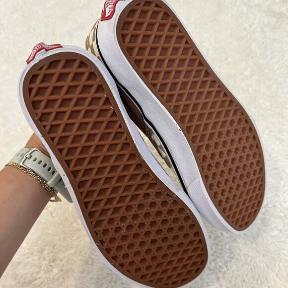 Vans Classic Slip On Checkerboard Women's 7.5 Men's 6 In Walnut Worn Once - Picture 5 of 7